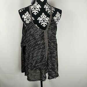 PPLA Clothing Black Print Winona Cold Size Small K